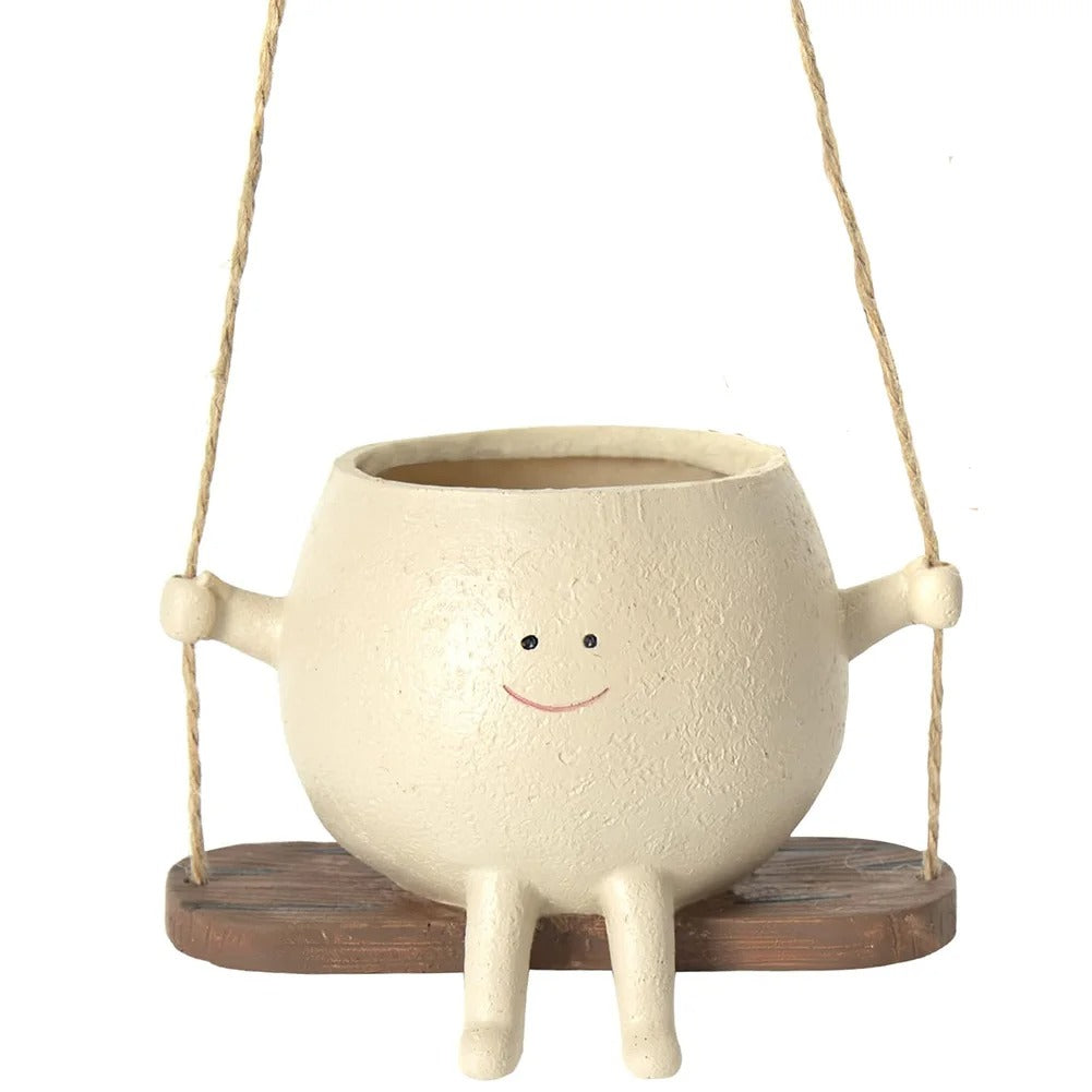 Swing Head Resin Hanging Flower Planter