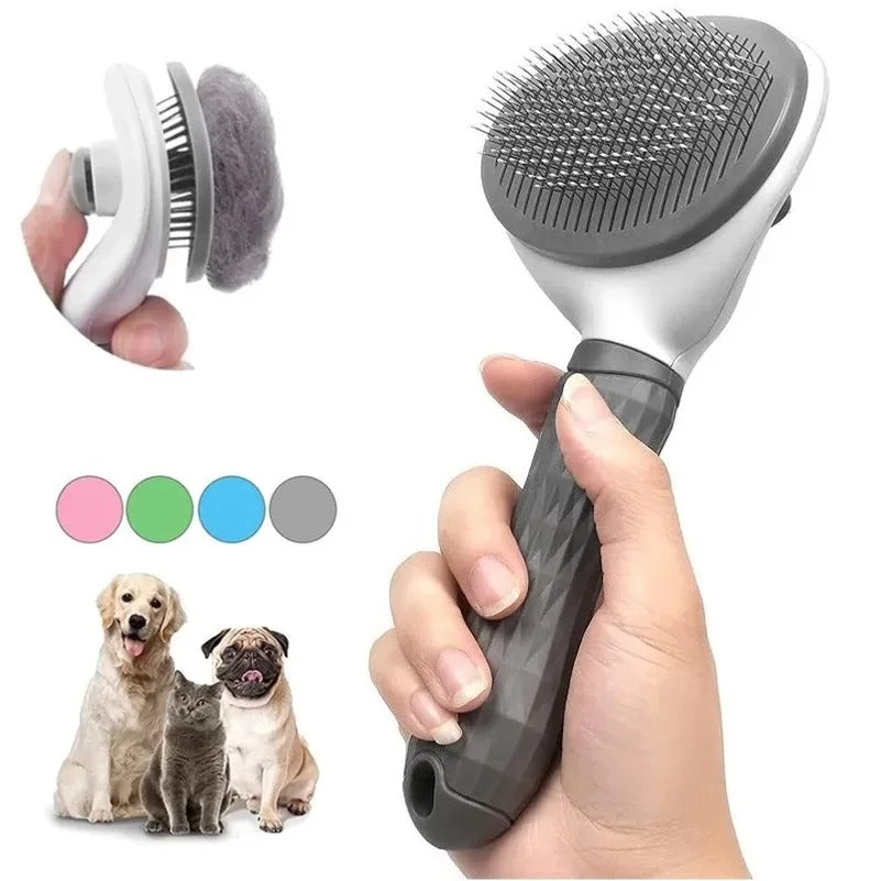 Self-Cleaning Pet Grooming Slicker Brush Comb