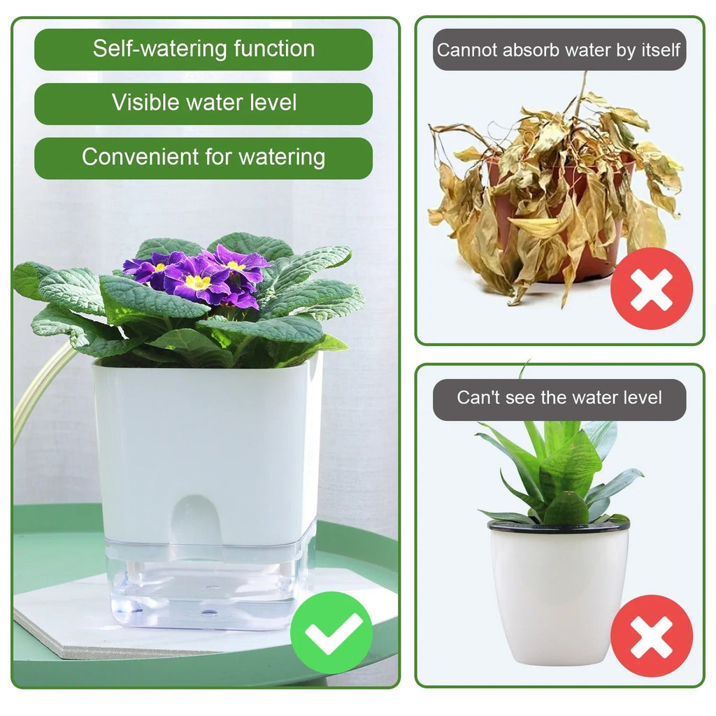 Self Watering Double Layer Plant Pot