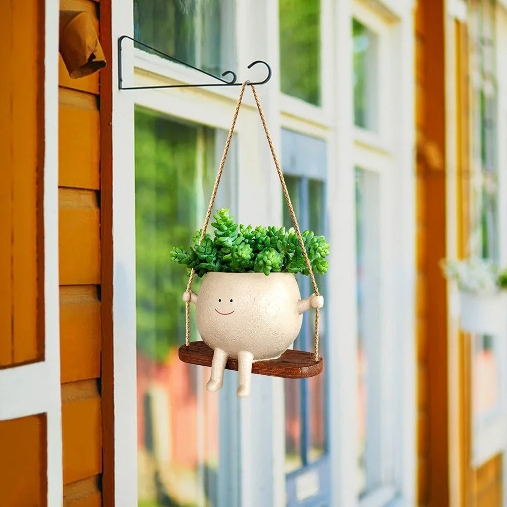 Swing Head Resin Hanging Flower Planter