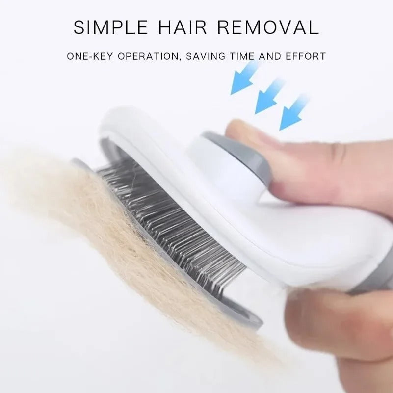 Self-Cleaning Pet Grooming Slicker Brush Comb