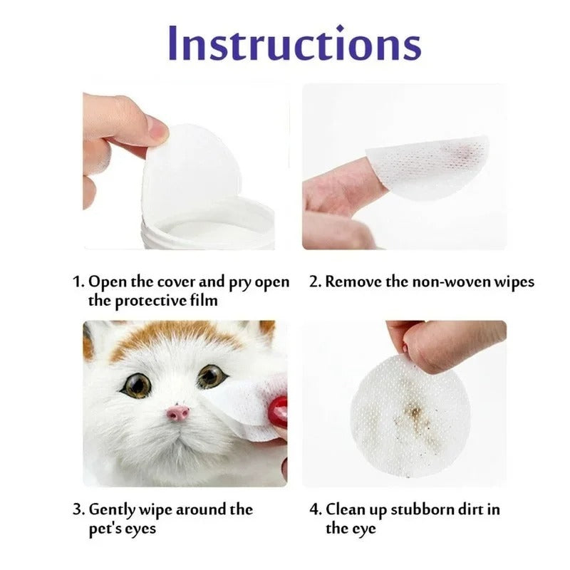 130PCS Gentle Pet Eye Cleaning Wipes Set