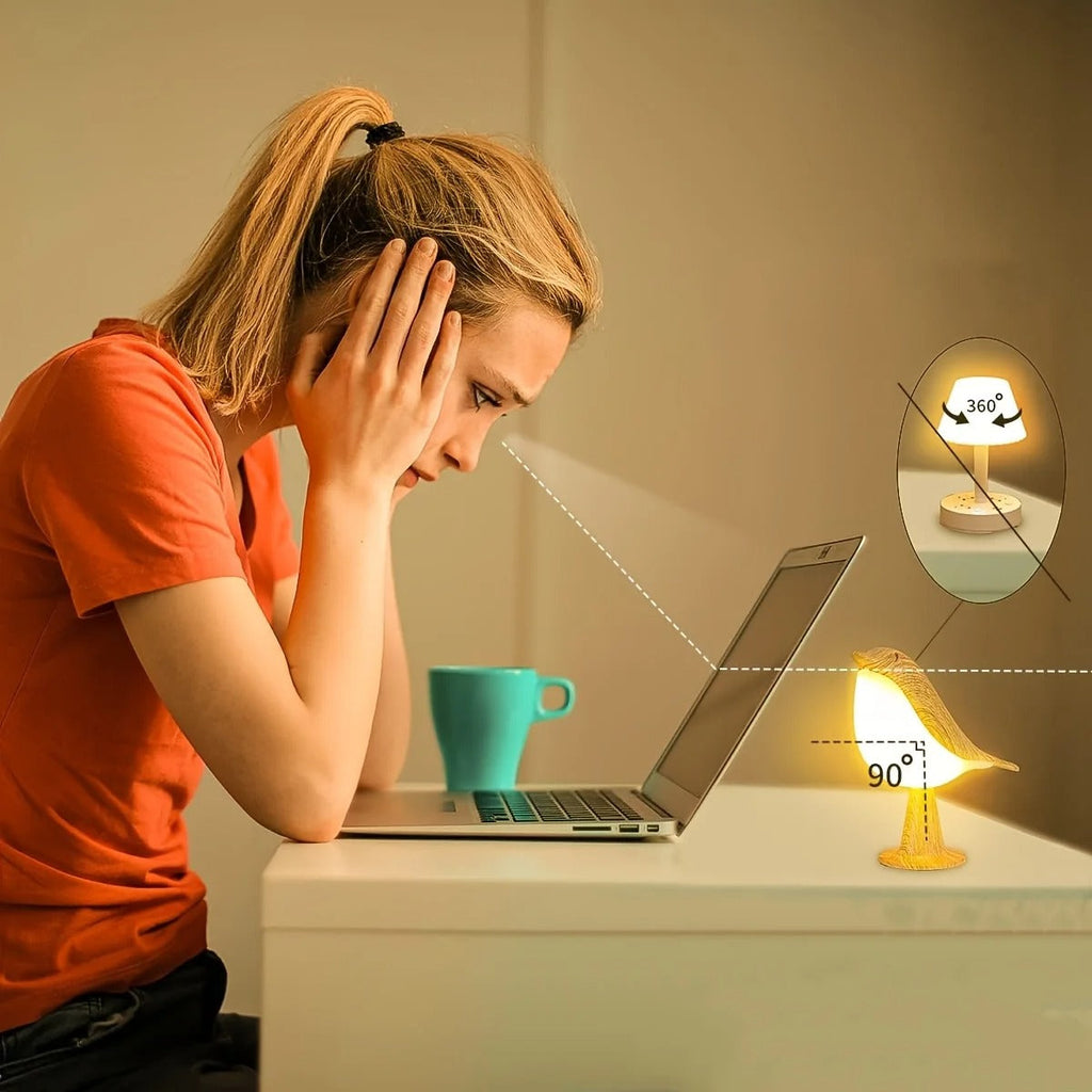 Rechargeable LED Touch Bird Table Lamp