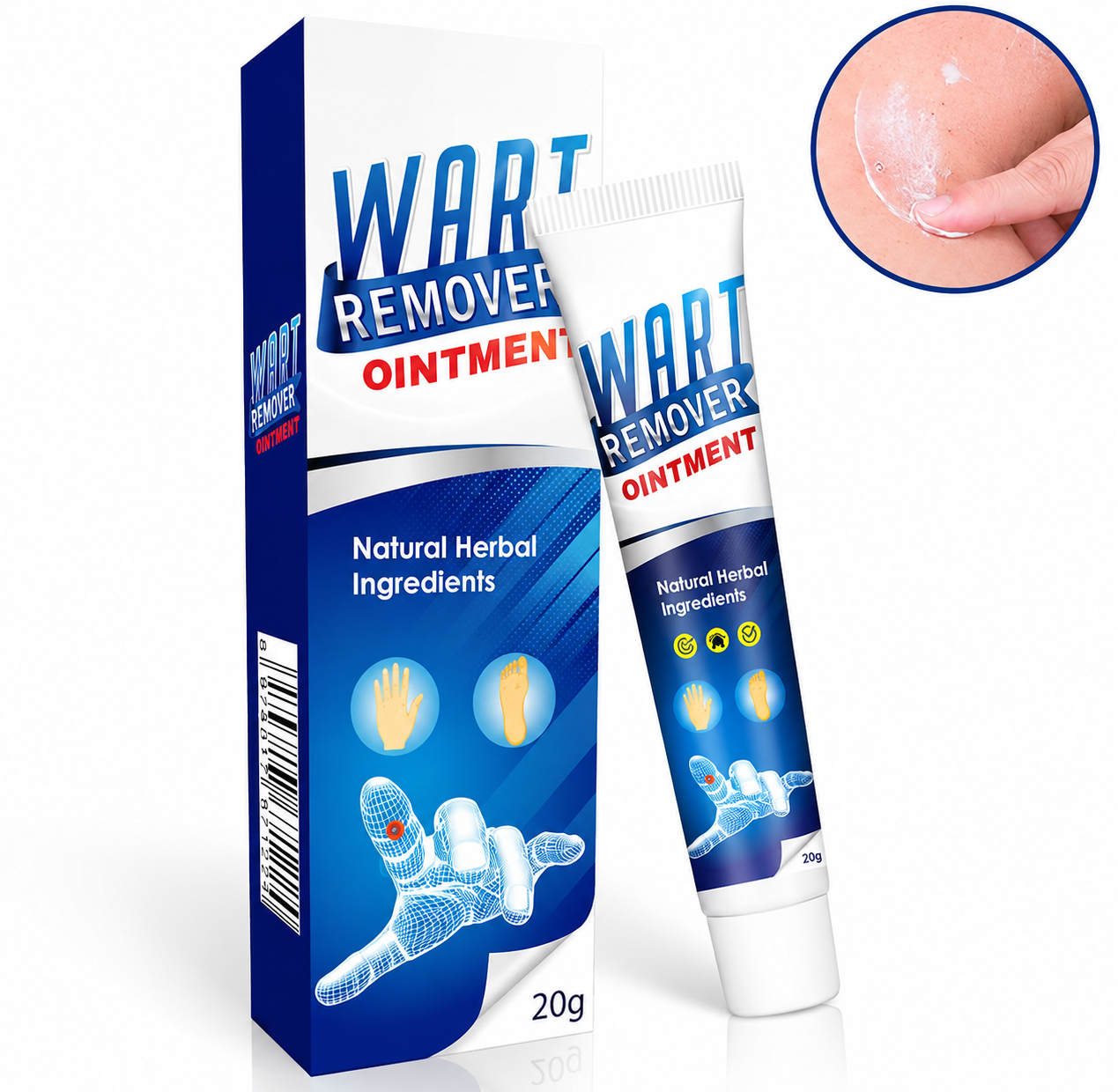 Wart Removal Ointment Cream – Fast Acting Skin Tag & Common Wart Remover for Clear, Smooth Skin