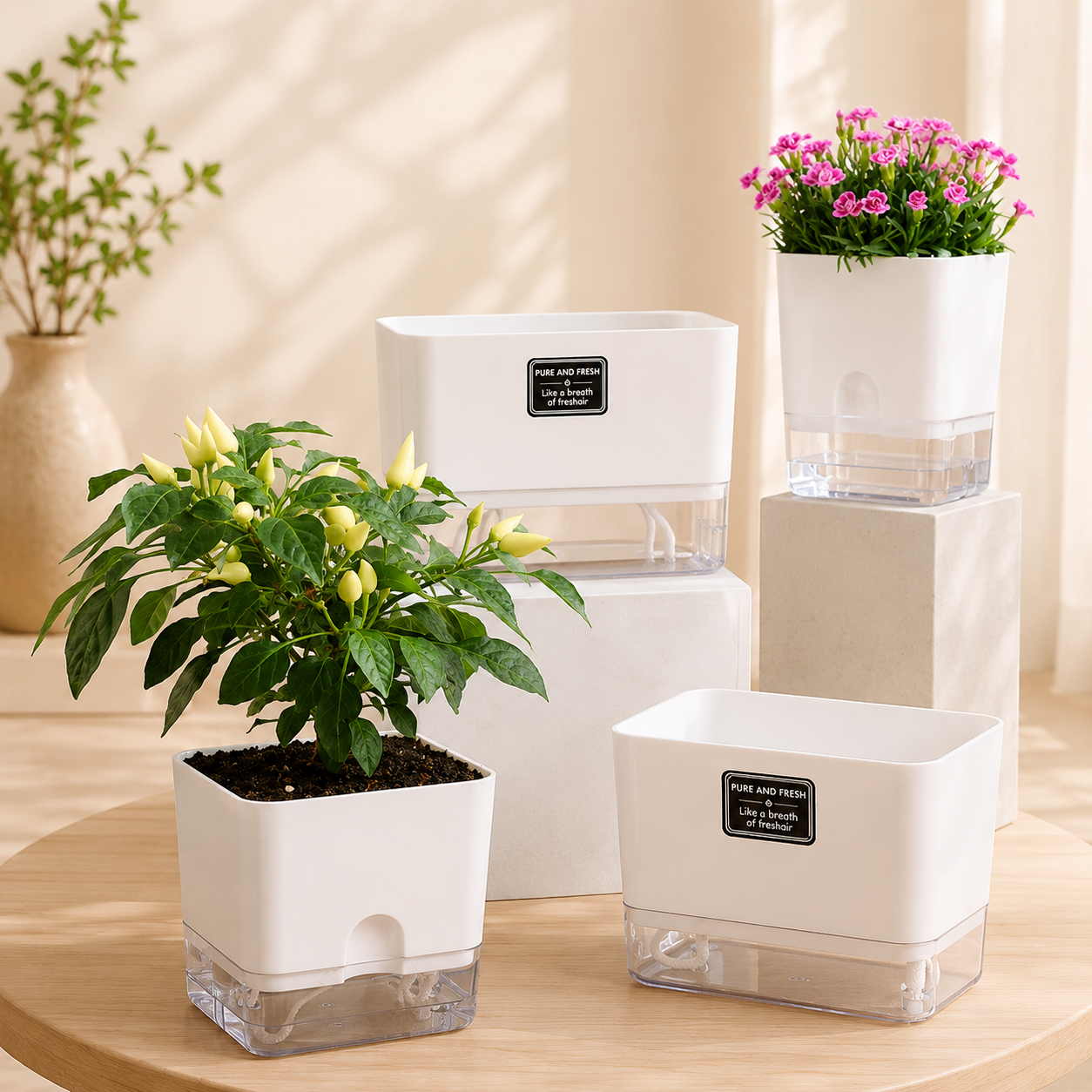 Self Watering Double Layer Plant Pot