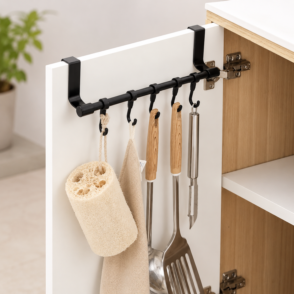 Wall-Mounted Cabinet Towel Holder Rack