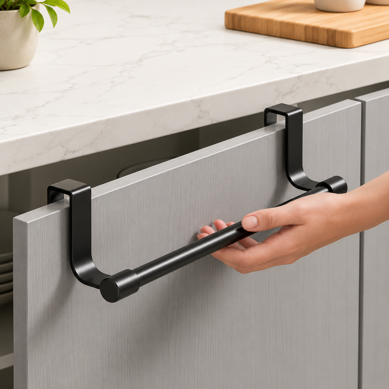 Wall-Mounted Cabinet Towel Holder Rack
