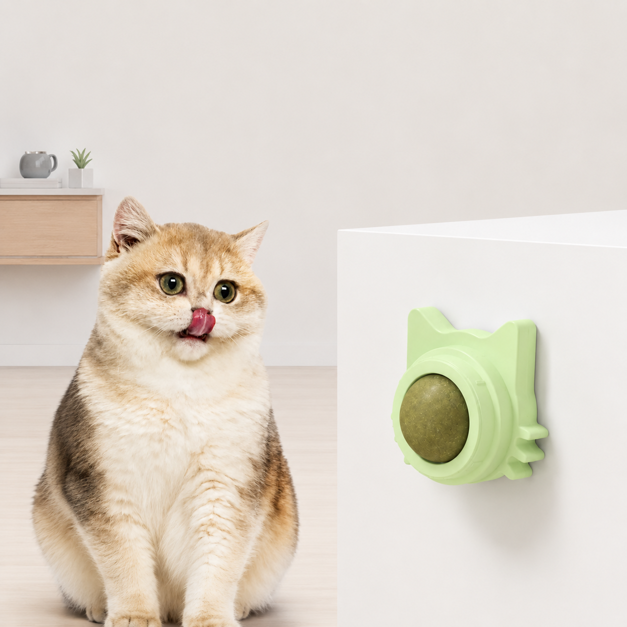 Interactive Catnip Wall Spin Ball