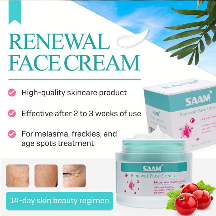 SAAM Renewal Face Cream – Hydrating & Anti-Aging Moisturizer for Smooth, Radiant Skin