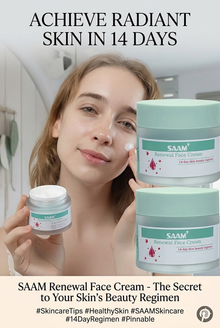 SAAM Renewal Face Cream – Hydrating & Anti-Aging Moisturizer for Smooth, Radiant Skin