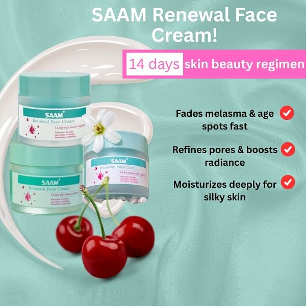 SAAM Renewal Face Cream – Hydrating & Anti-Aging Moisturizer for Smooth, Radiant Skin