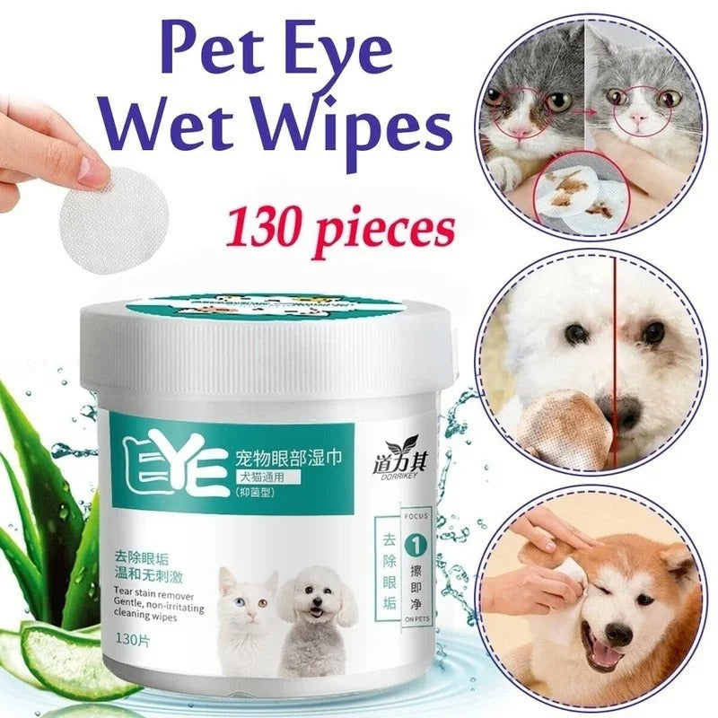 130PCS Gentle Pet Eye Cleaning Wipes Set