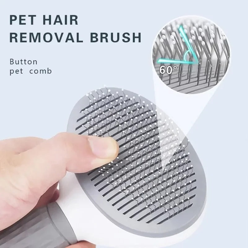 Self-Cleaning Pet Grooming Slicker Brush Comb
