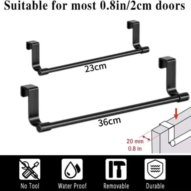 Wall-Mounted Cabinet Towel Holder Rack