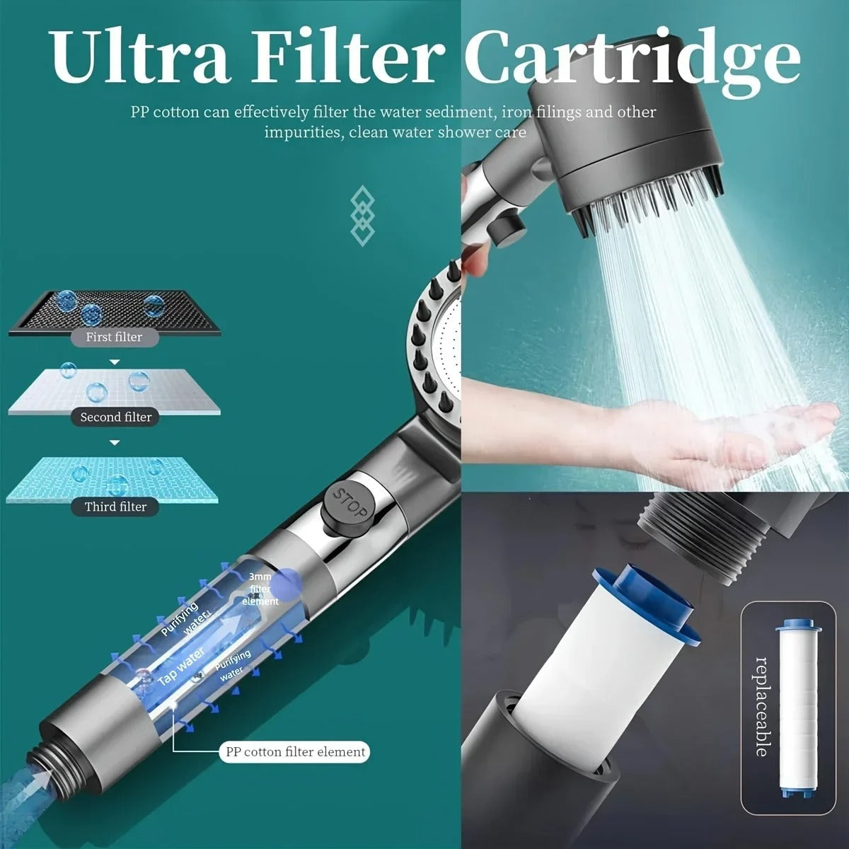 High-Pressure Filter Handheld Shower Head