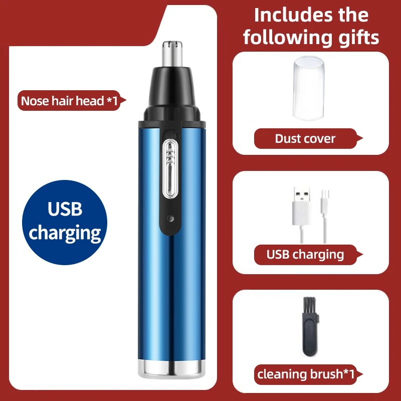 Rechargeable 2-in-1 Nose & Facial Hair Trimmer