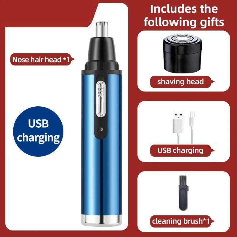Rechargeable 2-in-1 Nose & Facial Hair Trimmer