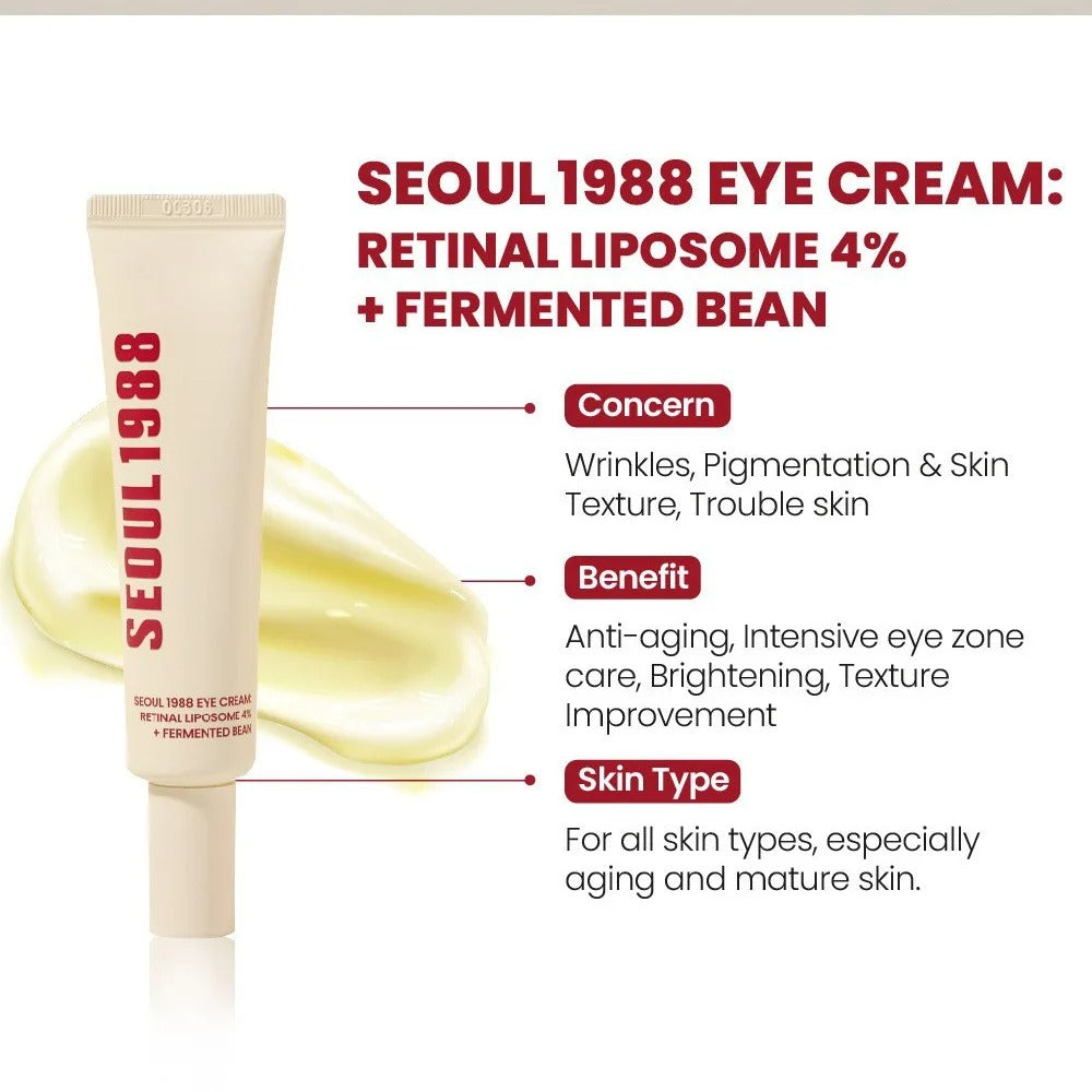 Seoul 1988 Retinol Eye Cream for Dark Circles, Wrinkles & Firming